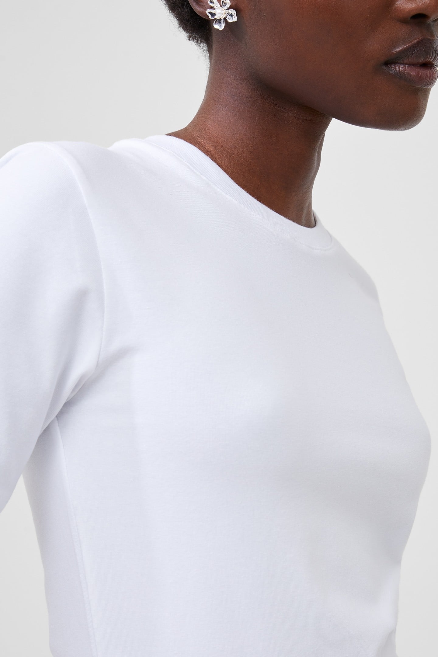 RALLIE COTTON S.S CREW LINEN WHITE 4