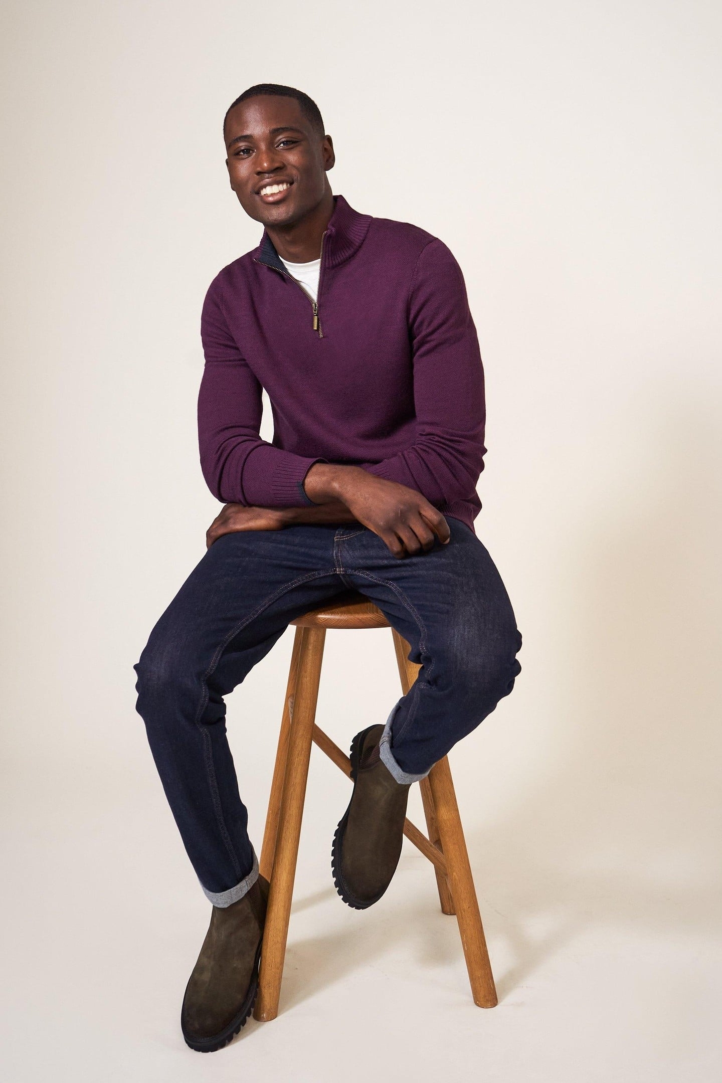 NEWPORT MERINO FUNNEL MID PLUM 1