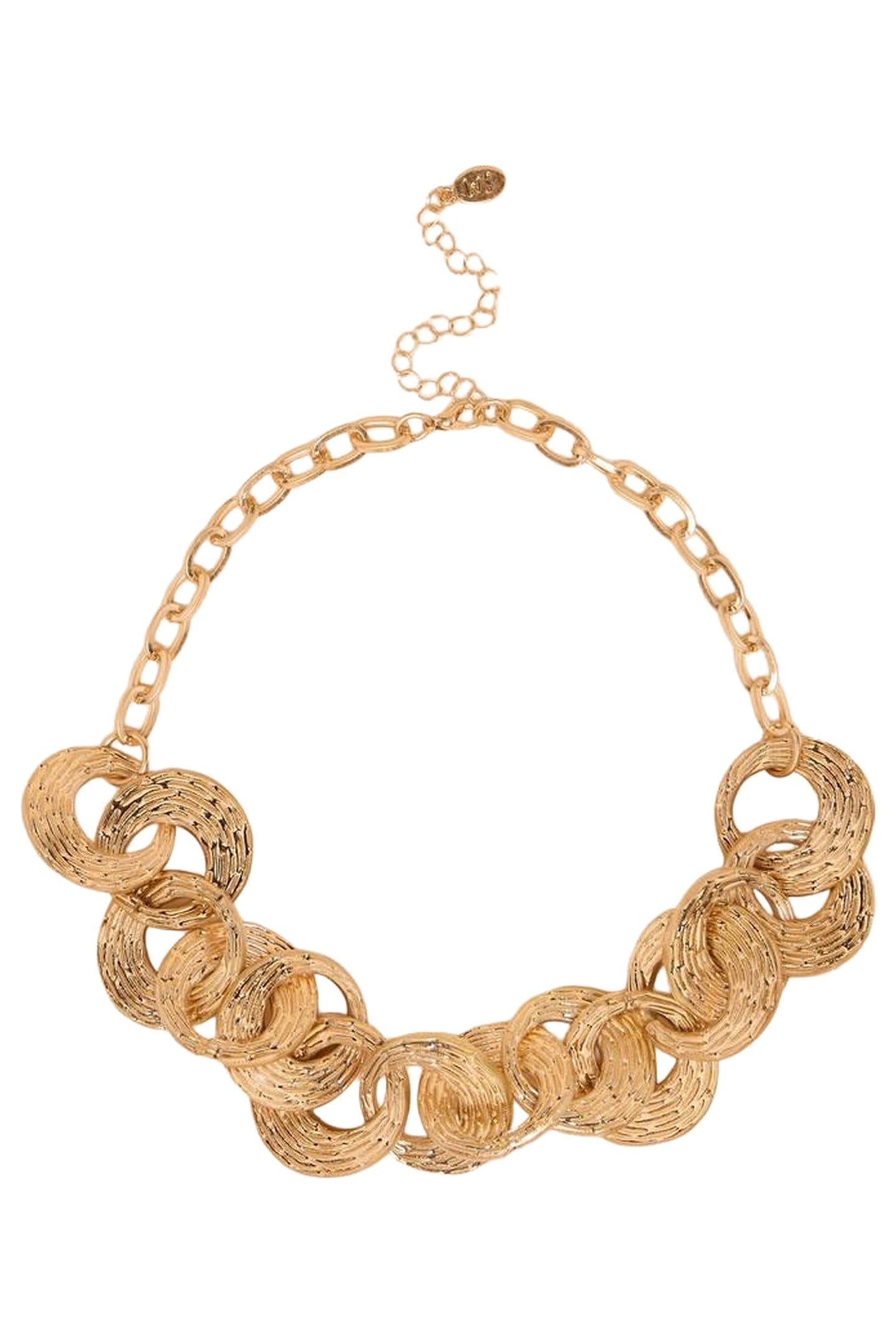 ELA CIRCULAR LINK NECKLACE GOLD TONE METALLIC 2