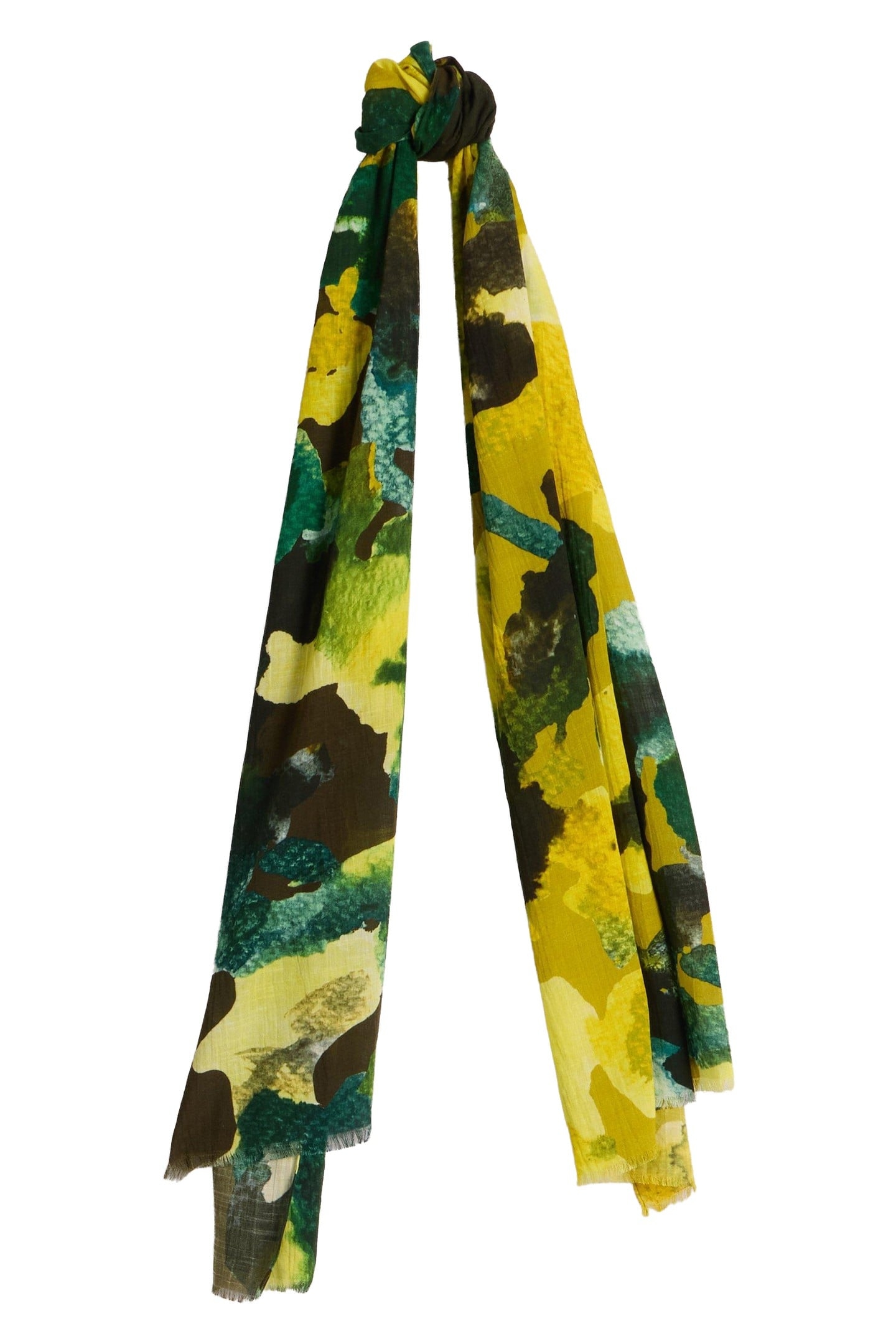 ABSTRACT FLORAL PRINT SCARF GREEN MULTI 2