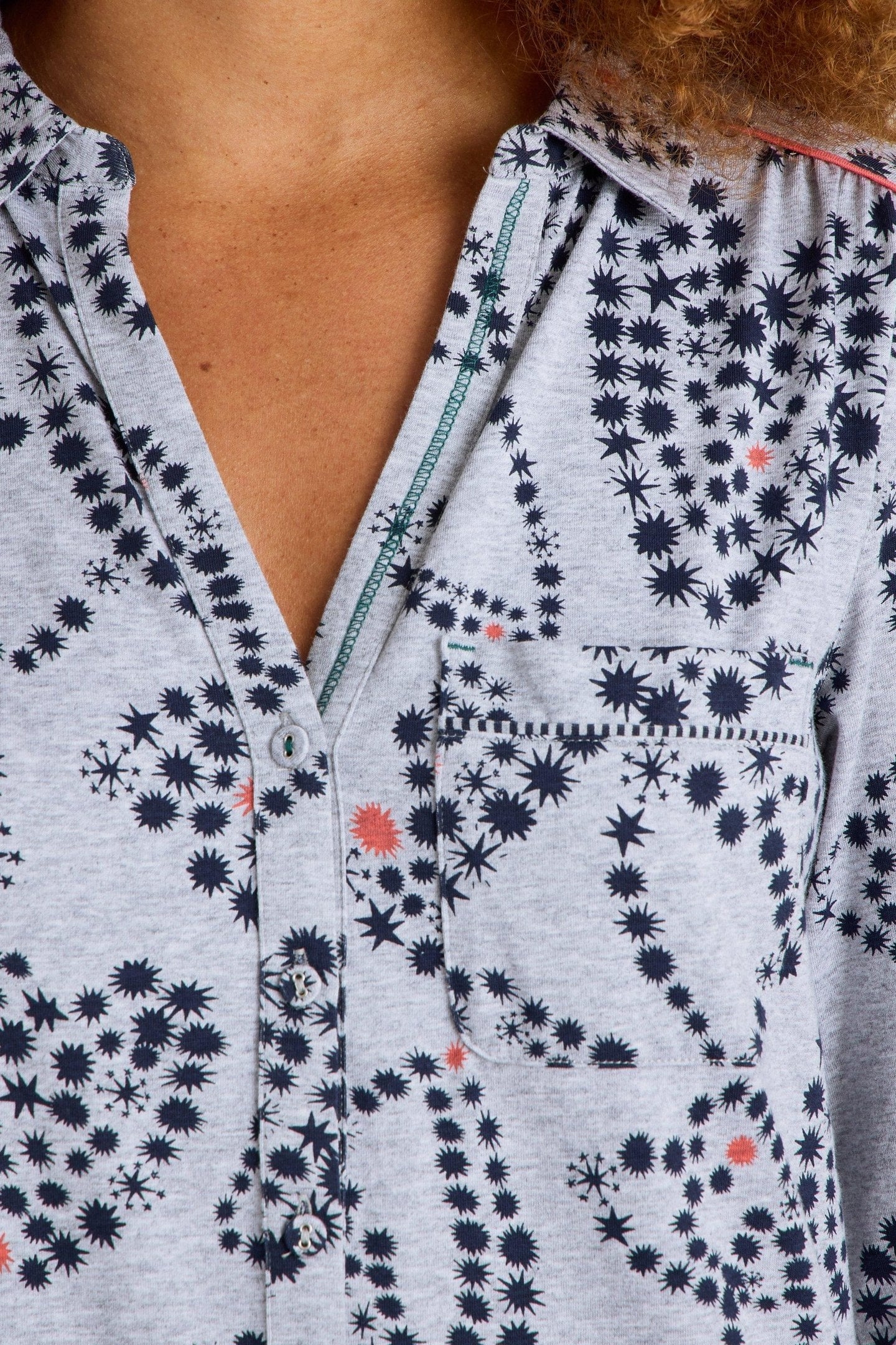 ANNIE JERSEY NIGHTIE GREY PRINT 5