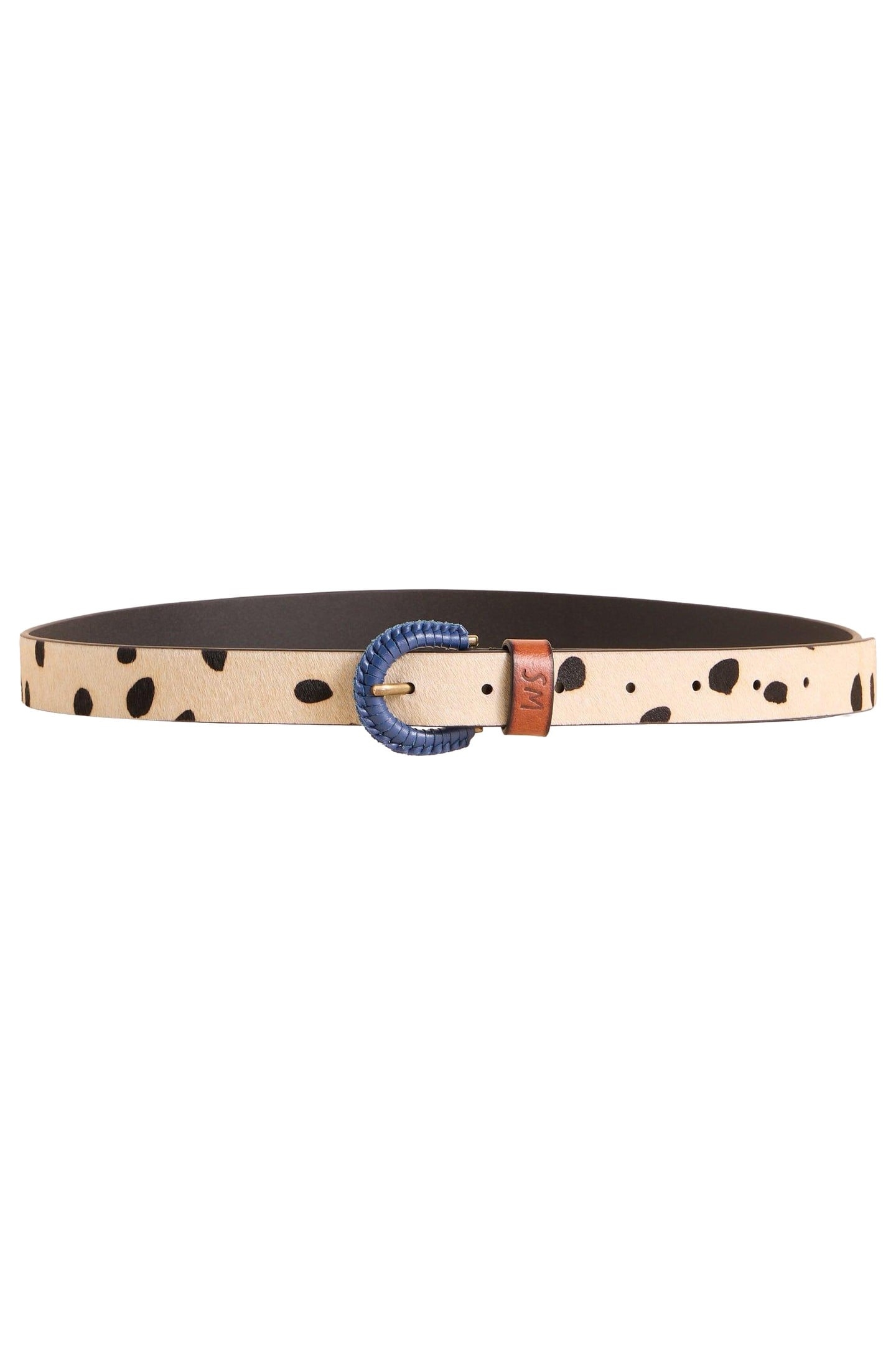 WOVEN BUCKLE BELT NATURAL MULTI 1