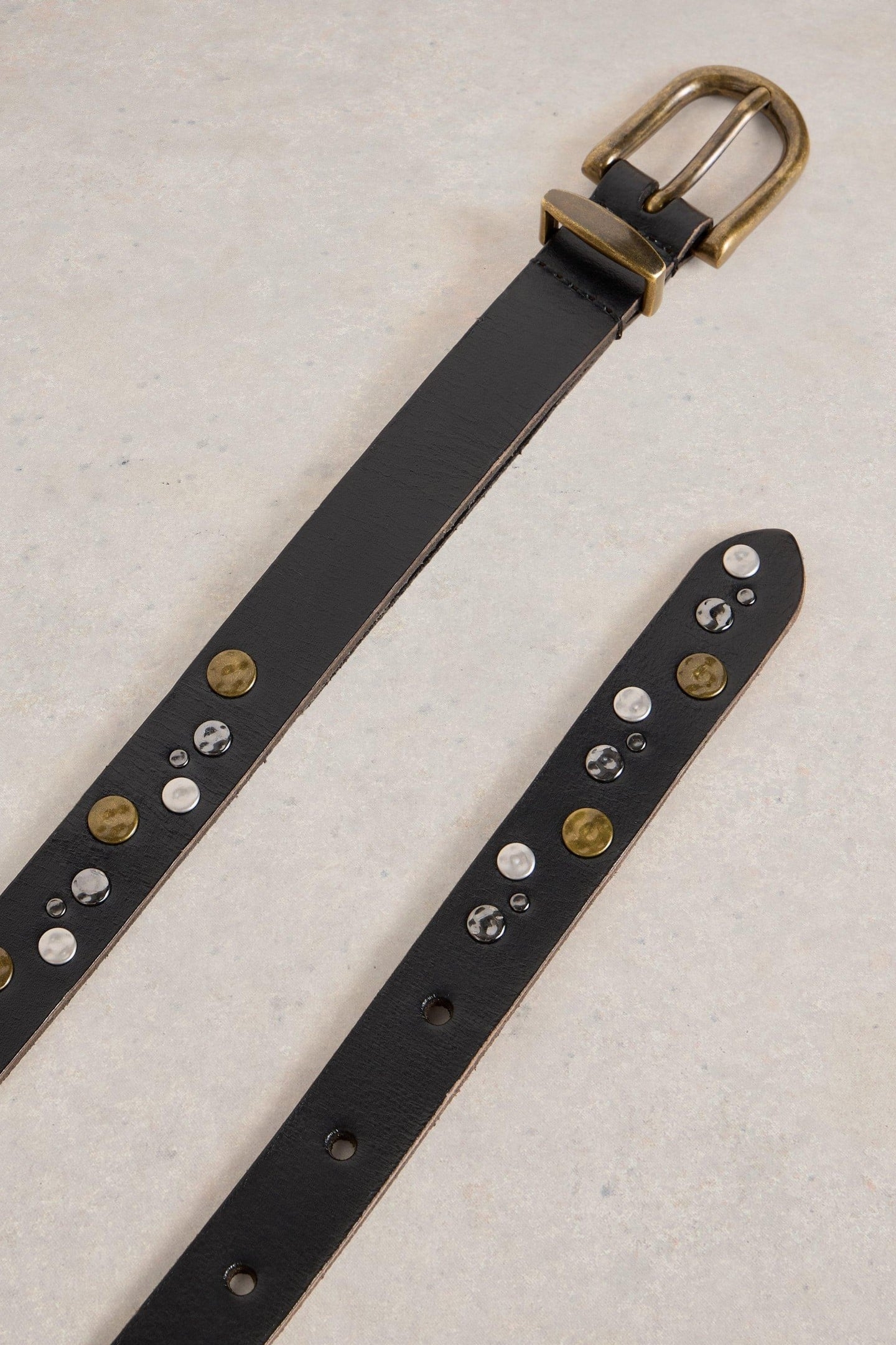 STUDDED WESTERN BELT PURE BLACK 3