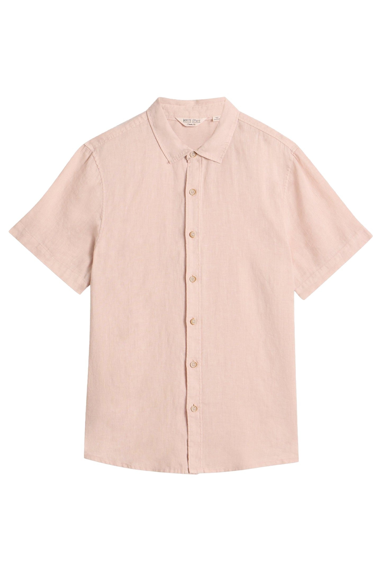 KESWICK SS LINEN SHIRT LIGHT PINK 3