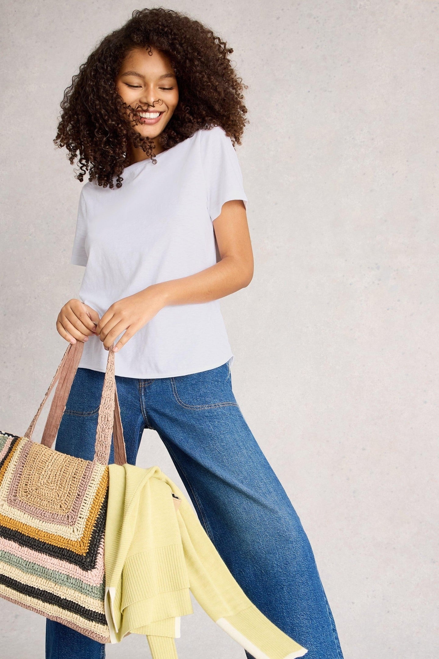 GRACIE CROCHET TOTE BAG NATURAL MULTI 5