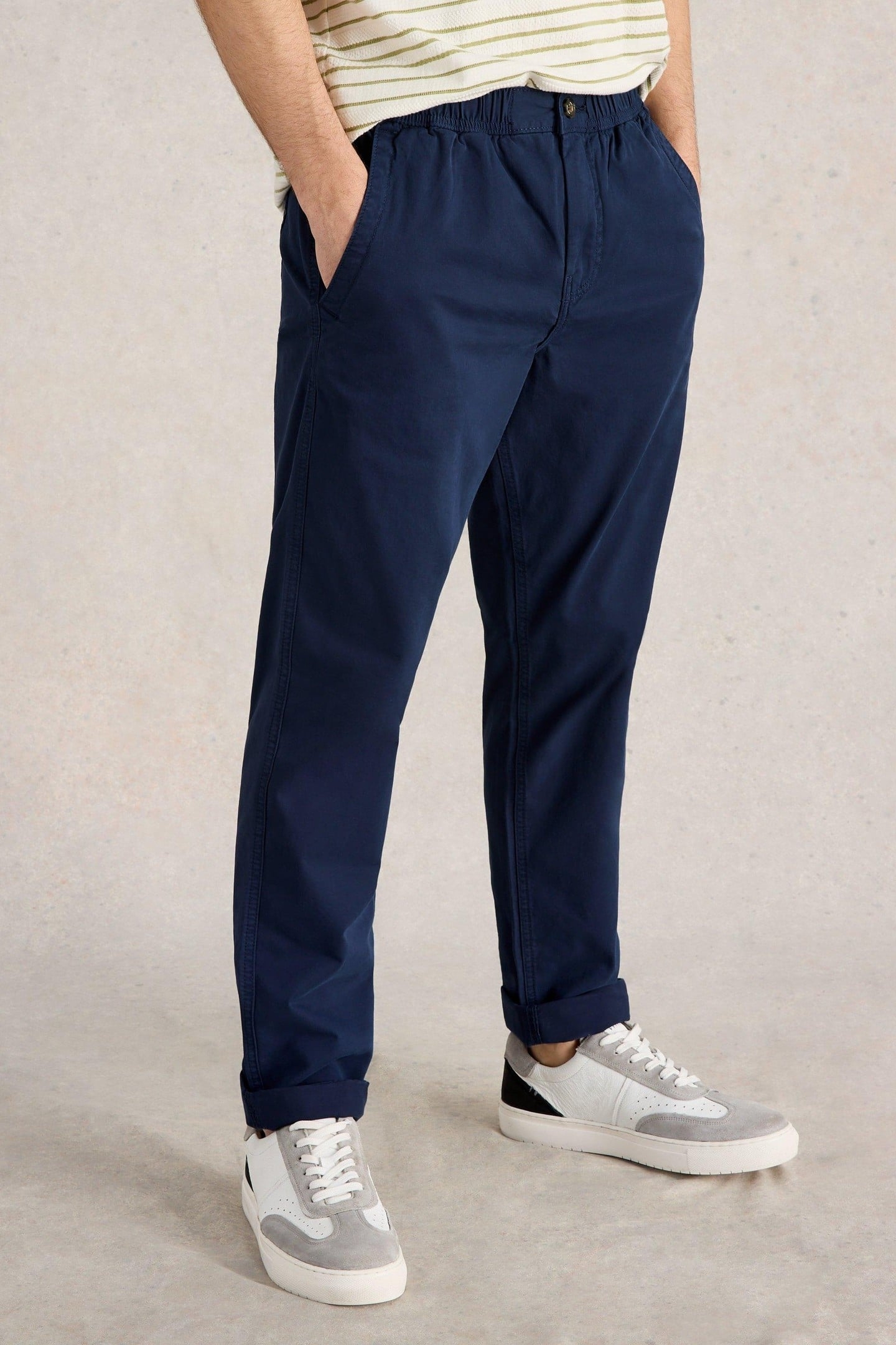 SUTTON DRAWSTRING TROUSER DARK NAVY 1