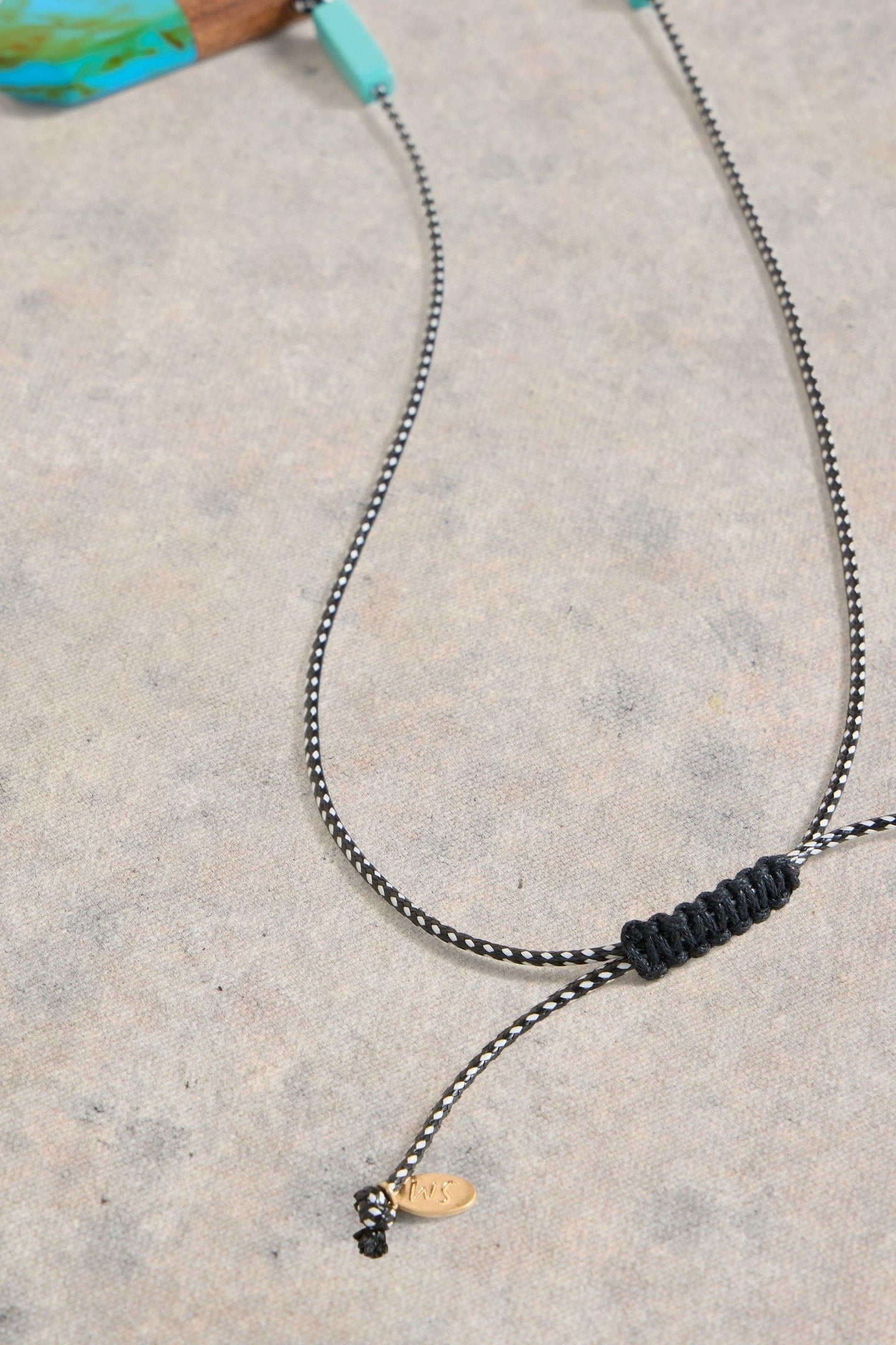 DIPPED WOODEN NECKLACE BROWN MULTI 2