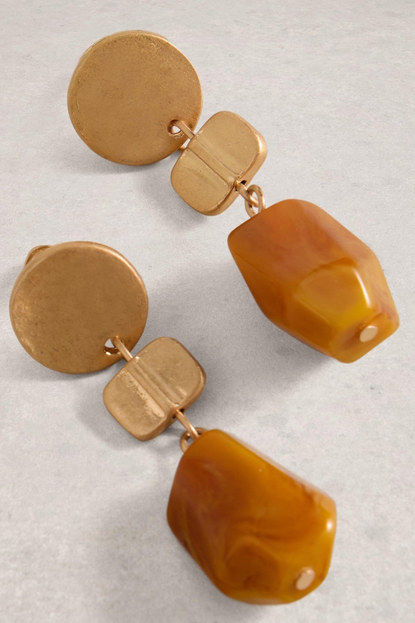 ROSE STONE DROP EARRING BROWN MULTI 1