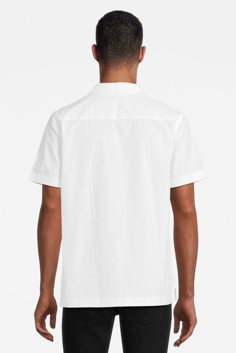 White Slim Fit Camp Shirt 2