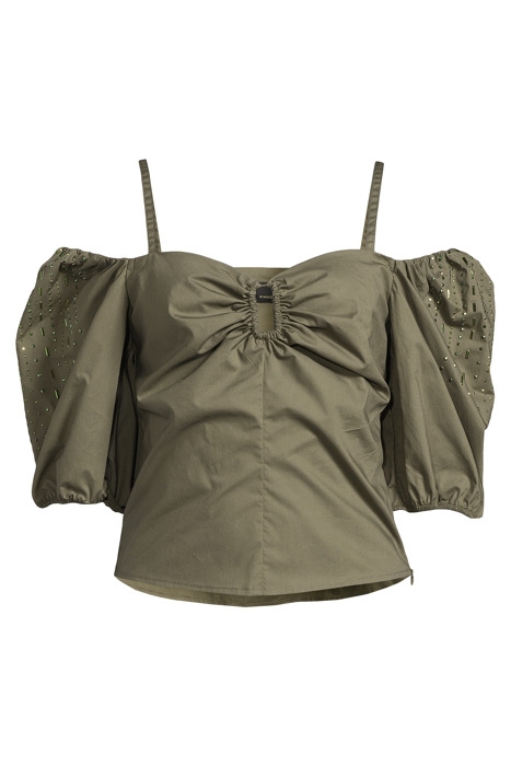 IRVIN BLUSA POPELINE STONE GREEN 6