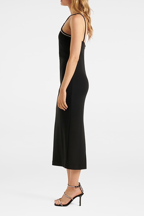 GWEN ARROW NECK TRIM BODYCON MIDI BLACK 3