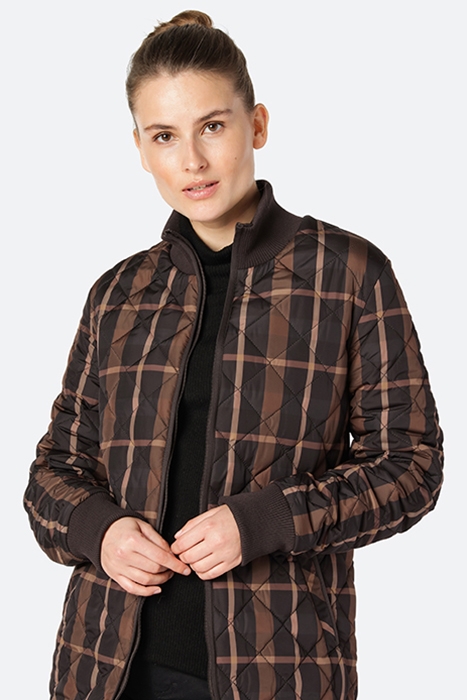 10 ART06TARTAN PADDED COAT CASHEW 3