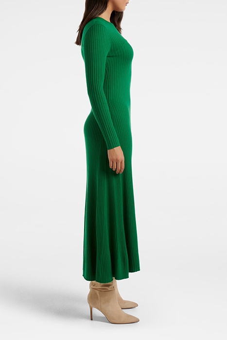 HARPER FIT AND FLARE KNIT DRESS ENERGETIC JADE 3