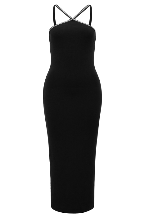 GWEN ARROW NECK TRIM BODYCON MIDI BLACK 5