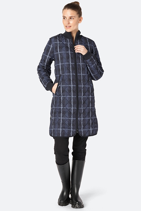 10 ART06TARTAN PADDED COAT TRUE NAVY 2
