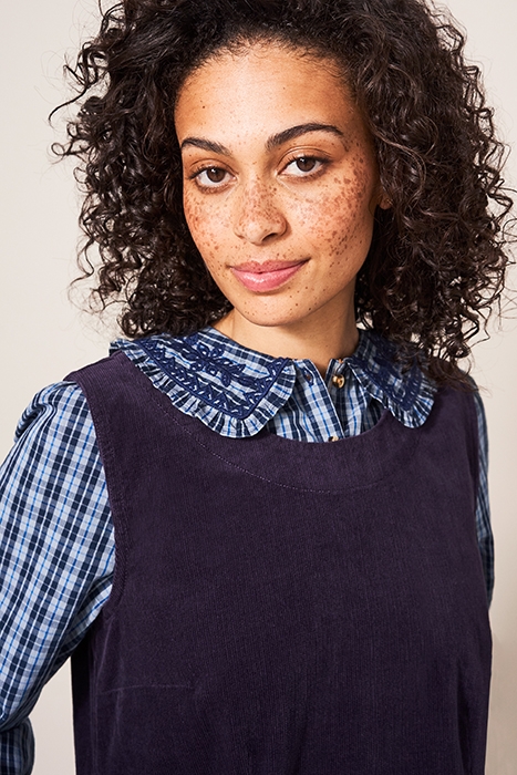 LOTHBURY ORGANIC CORD PINNY DARK PURPLE 5