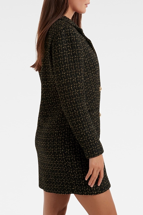 BETTY TWEED BLAZER DRESS BLACK 4