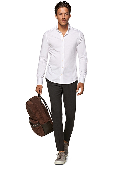 GREY PLEATED BRENTWOOD TROUSERS 1