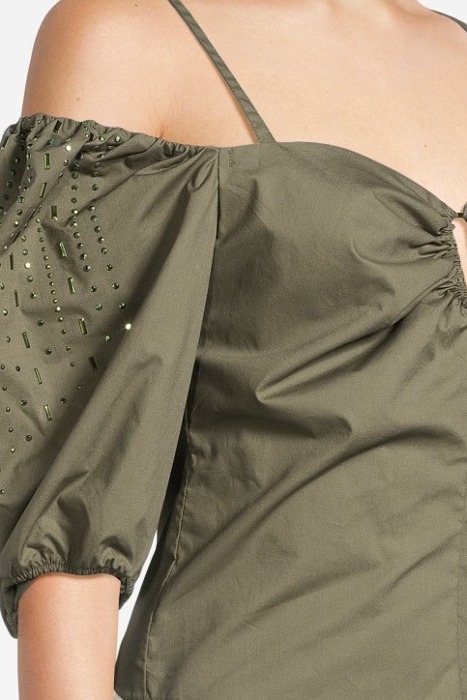 IRVIN BLUSA POPELINE STONE GREEN 4