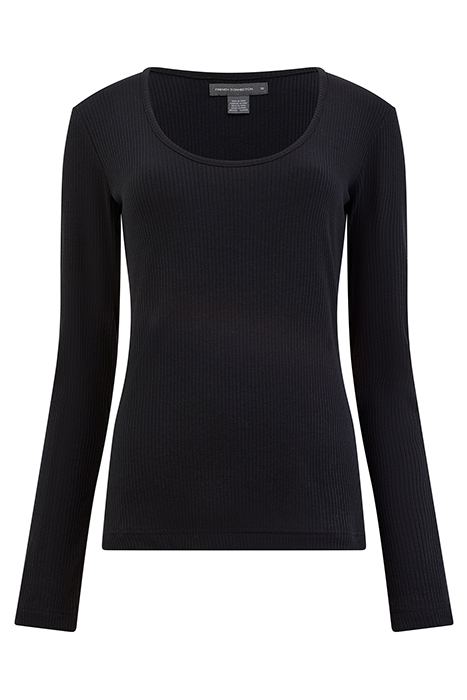 SCOOP RIB L/S BLACK 1