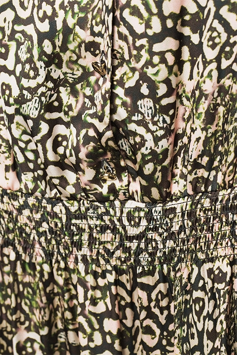 ACCOGLIERE 1 ABITO SATIN STAMP MULTICOLOR PINK/GREEN 5