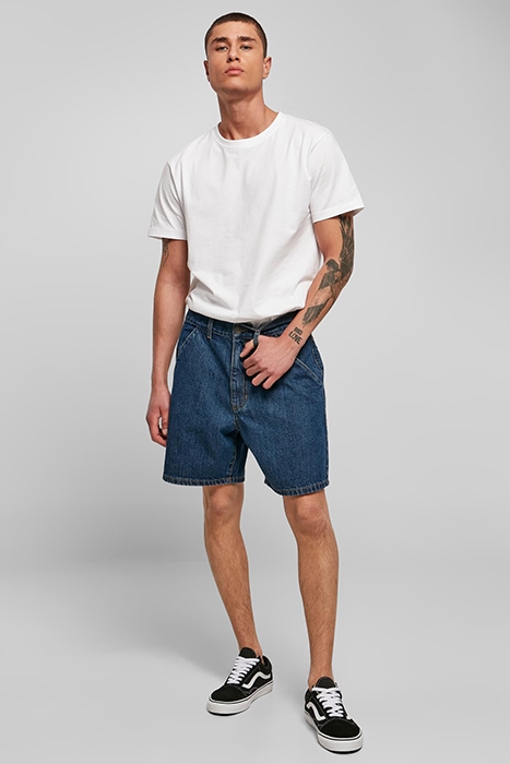 ORGANIC DENIM BERMUDA SHORTS MID INDIGO WASHED 4
