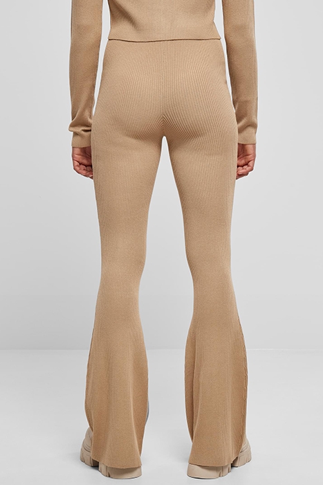 LADIES RIB KNIT BOOTCUT LEGGINGS UNIONBEIGE 3