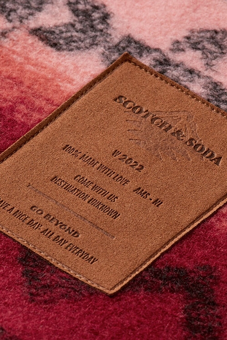 JACQUARD PONCHO WITH AZTEC MOTIF AZTEC BURNT SAFFRON 3