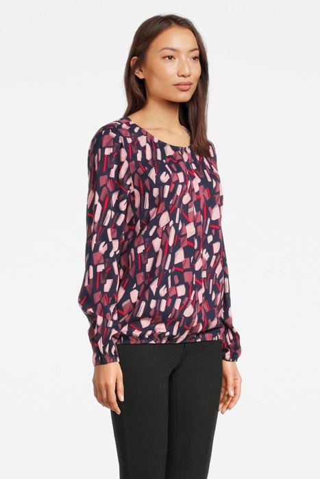 BLOUSE OTHER ON ABSTRACT MOTIFS ON FLOWY VISCOSE STRETCH BOR 3
