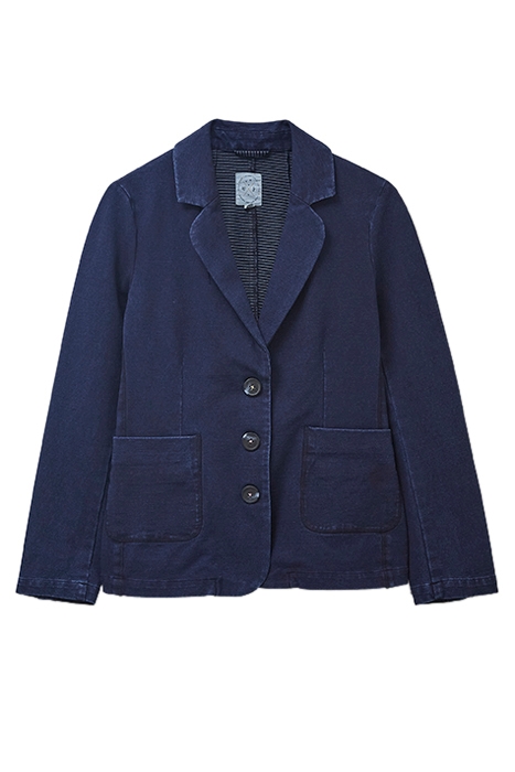 OLIVIA COTTON JERSEY BLAZER DARK DENIM 1
