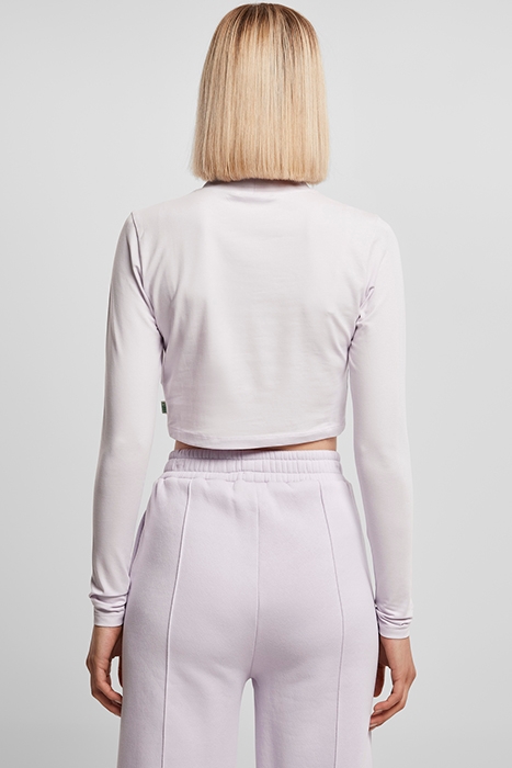 LADIES ORGANIC CROPPED TURTELNECK LONGSLEEVE SOFTLILAC 2