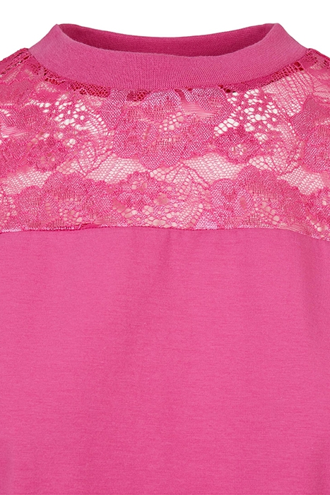 LADIES SHORT OVERSIZED LACE TEE BRIGHTVIOLET 8