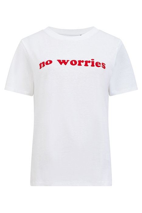 NO WORRIES TEE WHITE 1