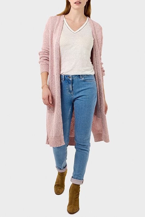 LANG OPENVALLEND VEST MET ZAKKEN RED BUD 1