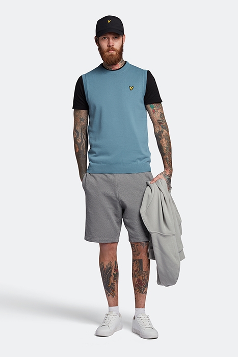 COTTON CREW NECK VEST SKIPTON BLUE 3