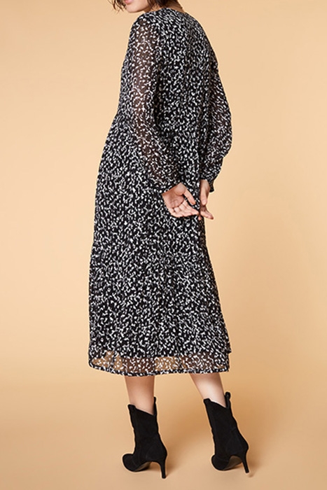 REVA - BLACK MIDI DRESS WITH SPARKLE PRINT 2