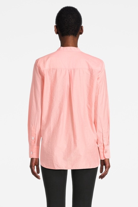 BLOUSE WOVEN LONG SLEEVES ROSETTE/WARM SAND HEATHER 2