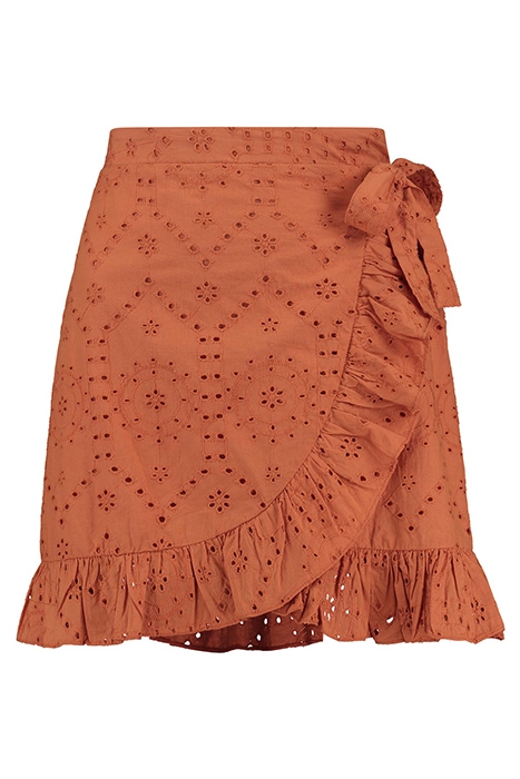 LADIES CAPE TOWN SKIRT BRODERIE ANGLAISE SPICE ROUTE BROWN 4