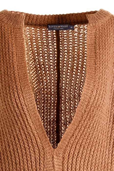 ORANGE CREW NECK CARDIGAN 2