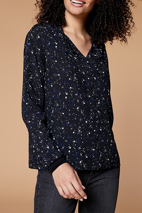 CORY - BLACK POLKA DOT PRINT BLOUSE 3