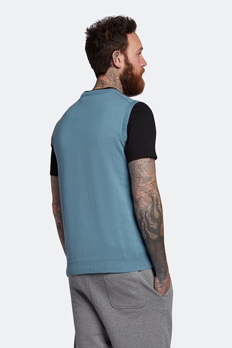 COTTON CREW NECK VEST SKIPTON BLUE 2