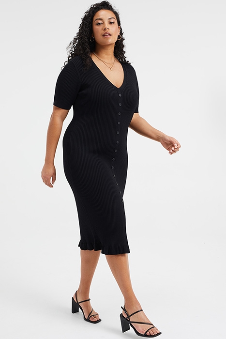 DRESS MID LENGTH BLACK 2