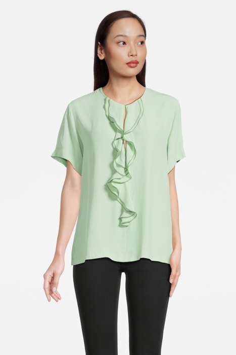 TOP RUFFLES FLUID VISCOSE SOFT SAGE 1