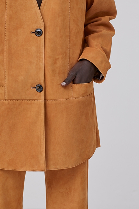 CLOSED WOMEN COLLARLESS BLAZER JACKETS & COATS GOLD EARTH GO 3