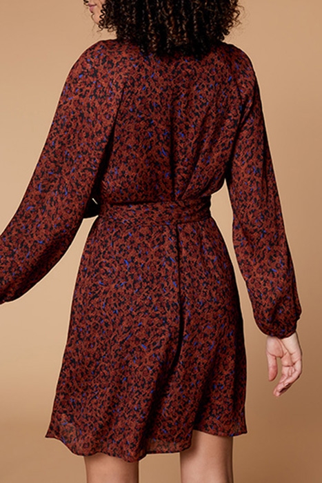 RESKY - COGNAC NEO-ANIMAL PRINT DRESS 2