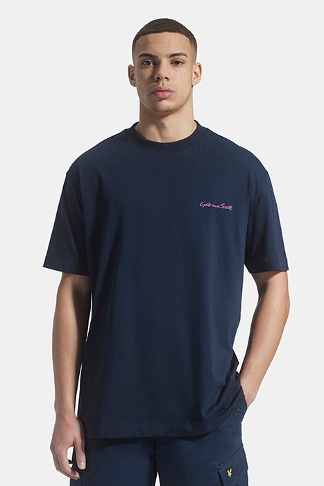 RELAXED EMBROIDERED LOGO T-SHIRT DARK NAVY 1