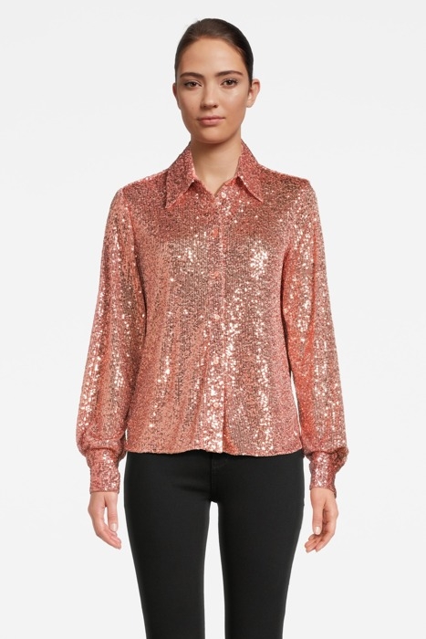 MANNY CAMICIA FULL PAILLETTES BROWINING ORANGE 1