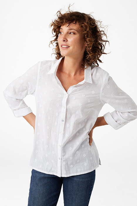 EMILY EMBROIDERED SHIRT WHITE PLAIN 3