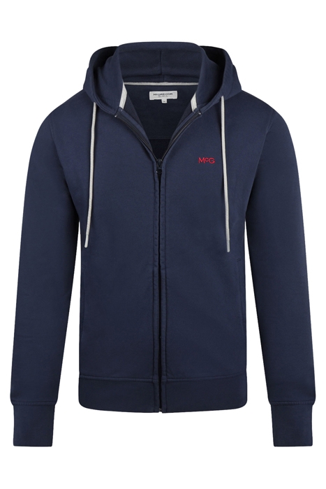 ESSENTIAL HOODED ZIP THRU NAVY 1
