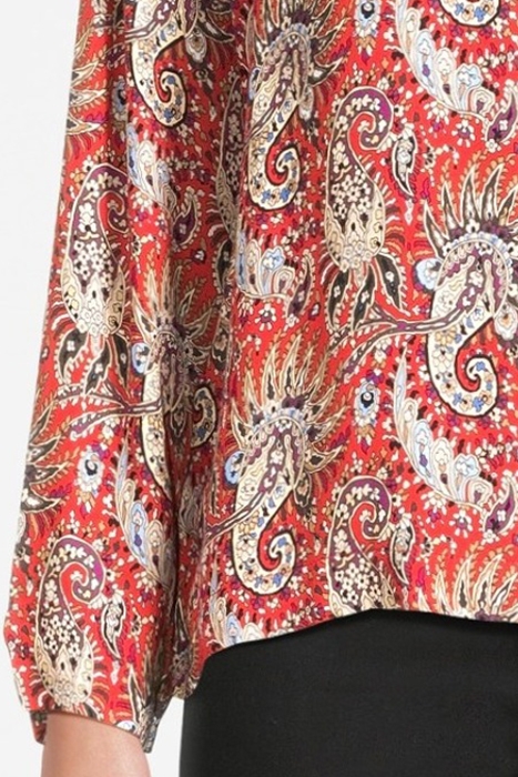 ROUND NECK LS SHIRT SIDE BTN RED 5